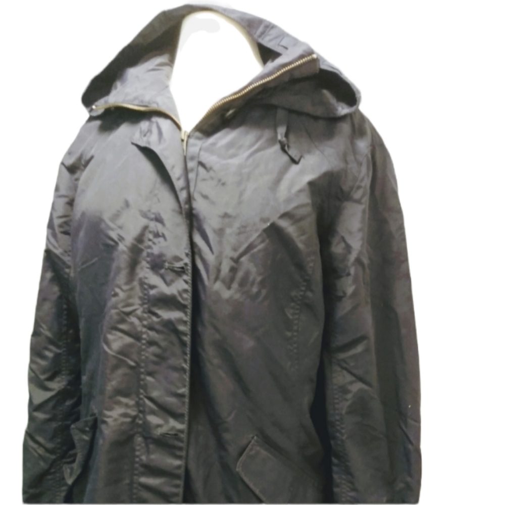 Lands End Jacket Size L 14 - 16 Navy Blue Squall Windbreaker water resis…